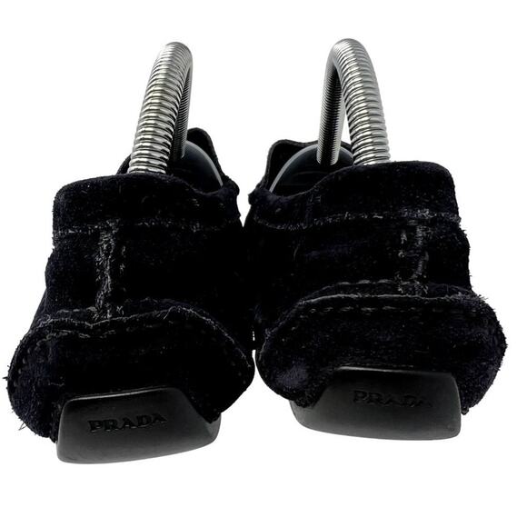 Prada Made in Italy Driving Slip On Loafers 5870 40 Horseshoe Black Flats Women' - Picture 7 of 10